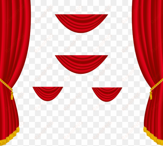 0, - red curtains designs png
