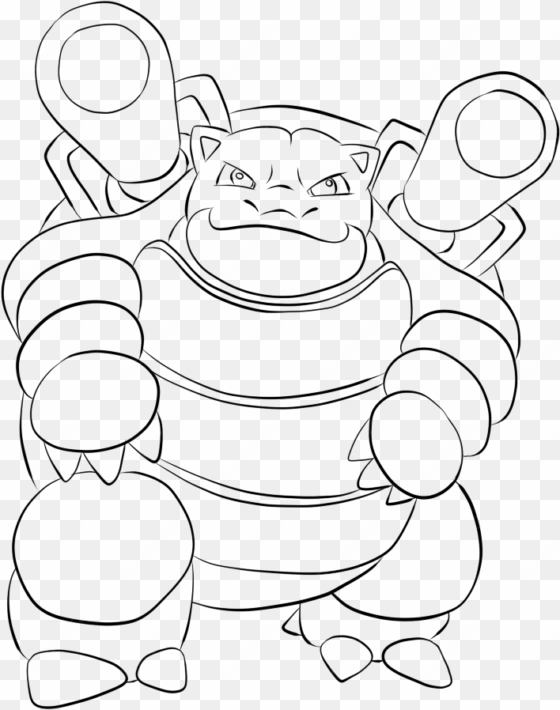 009 blastoise lineart by lilly - imagenes de pokemon go para dibujar