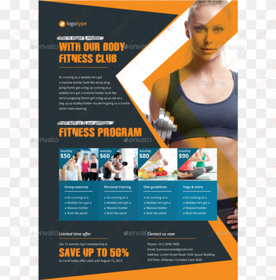 01 layoutone 02 layouttwo - fitness studio flyer