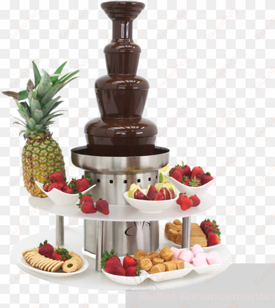 010ac2 chocolatefountain riser - buffet enhancements stainless steel 3 tier 27 inch