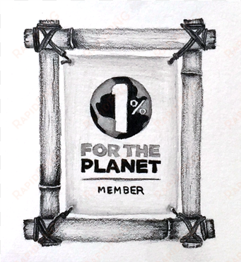 1% for the planet logo pencil illustration - one percent for the planet