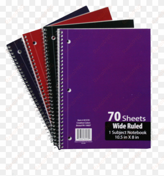 1 subject notebooks - emraw single subject notebook spiral with 70 sheets