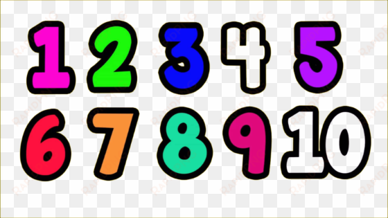 1 to 10 numbers transparent png - nomor 1 10