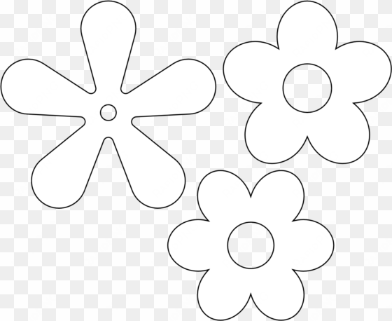 10 best images of five petal flower outline - white flower icon png