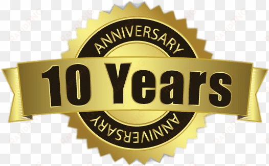10 years anniversary badge - business 10th anniversary