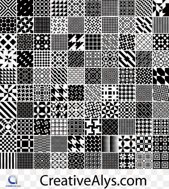 100 creative vector patterns - geometric black and white pattern