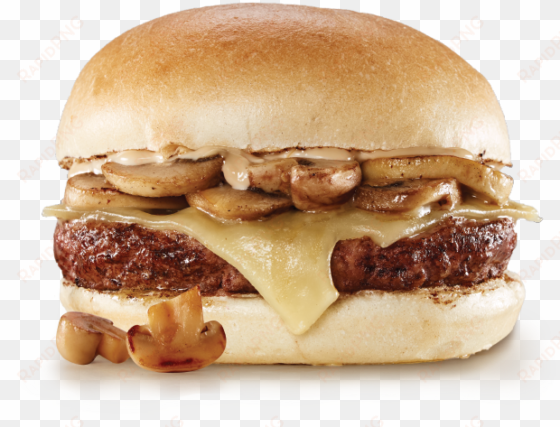 100% fresh, canadian signature burgers - mushroom swiss union burger