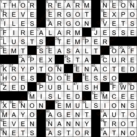 1010-17 ny times crossword answers 10 oct 2017, tuesday - crosswords about the world