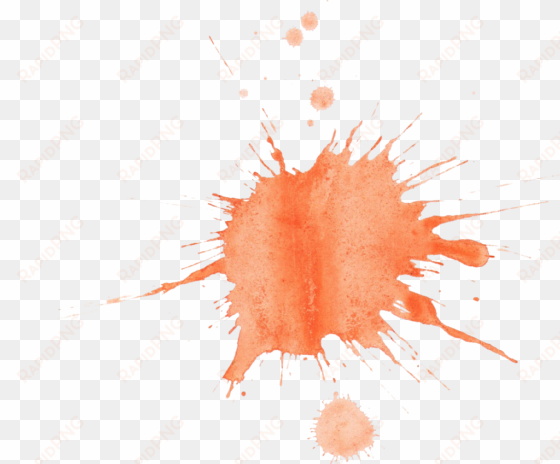 12 orange watercolor splatter - water color splatter png
