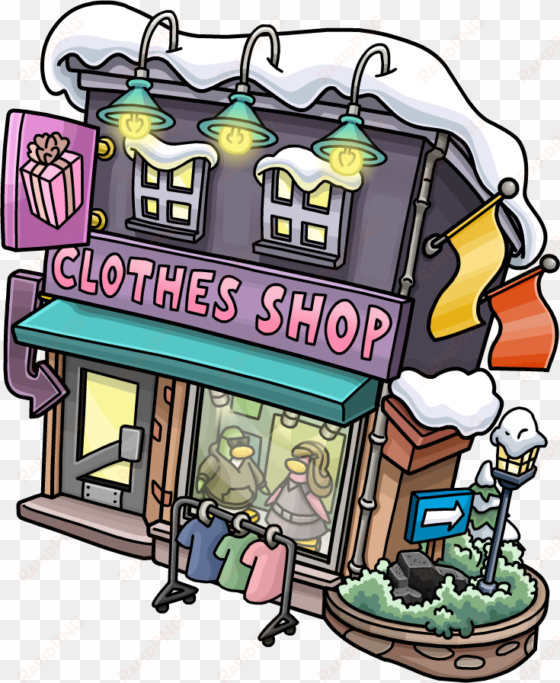 123kitten1clothes shop - club penguin town room