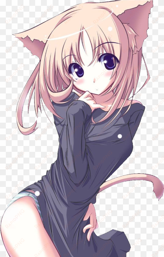 1254077321044 - cat anime girl png