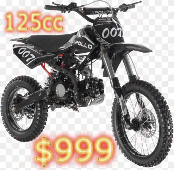 125cc dirt bikes - apollo 007 125cc dirt bike black