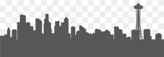 13 city skyline outline vector images - seattle skyline silhouette png