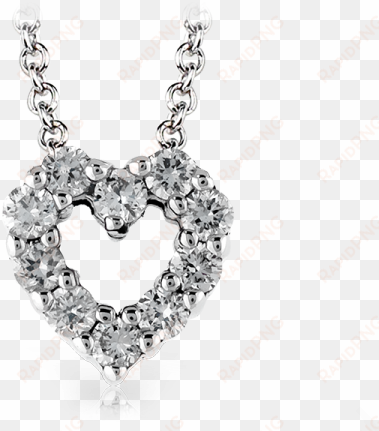 14kw diamond heart pendant - zeghani zp881 necklaces/color stones