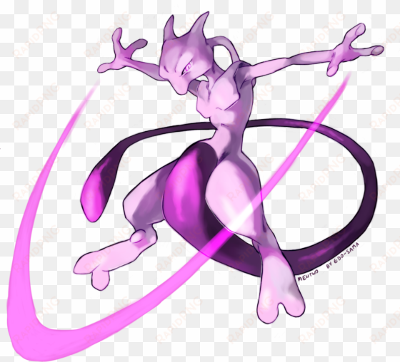#150 mewtwo used psycho cut and thunderbolt - mewtwo transparent background