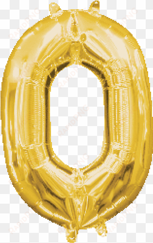 16" alphabet 'o' gold foil balloon - 34 gold number balloons