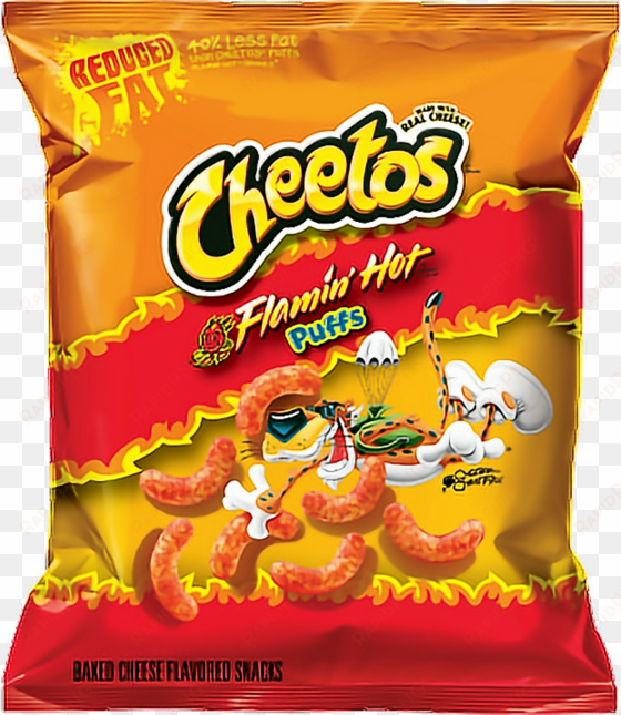 165 kb png - cheetos flamin hot puffs reduced fat