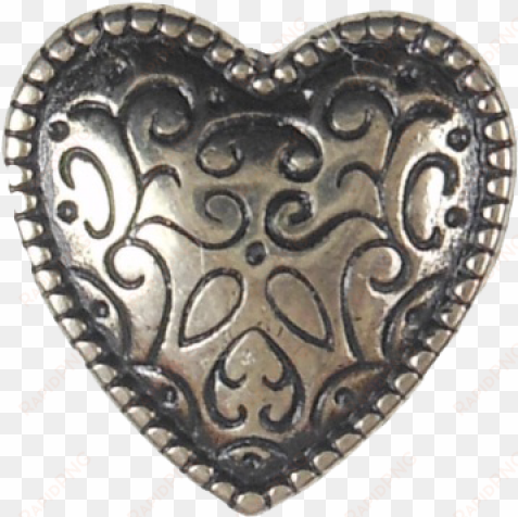 1696 33 bnk - metal heart buttons