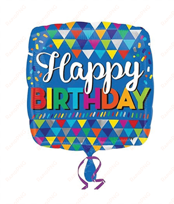 18" Anagram Happy Birthday To You Foil Balloon - Amscan 336001 34 X 32-inch Primary Sketchy Patterns transparent png image