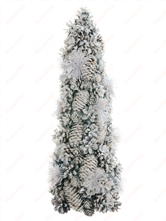 18" Glittered Pine/pine Cone Cone Topiary White Glittered - 18.5 Inch Country Rustic White Glitter Pine Cone And transparent png image