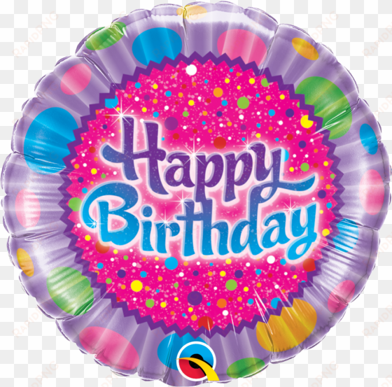 18" happy birthday sprinkles and sparkles foil balloon - 18"pkg hbd sprinkles