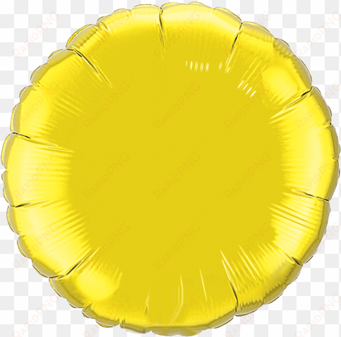 18" yellow plain circle foil balloon