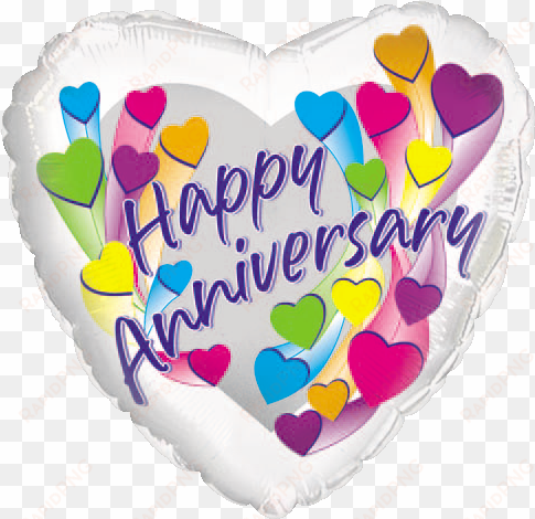 18″ happy anniversary multi colors - happy anniversary balloon png