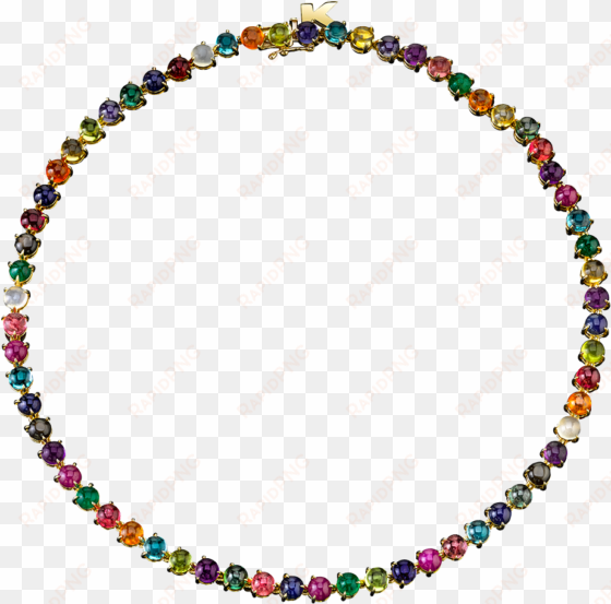 18k gold dots necklace - necklace