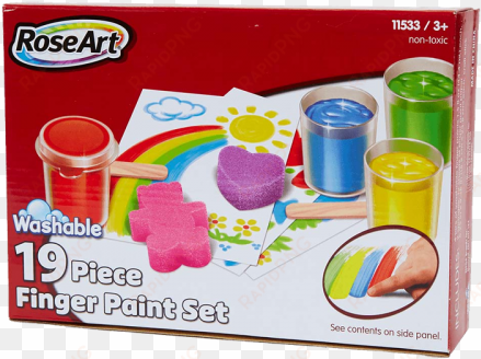 19 pcs washable finger paint set - rose art jumbo crayons, washable - 16 count