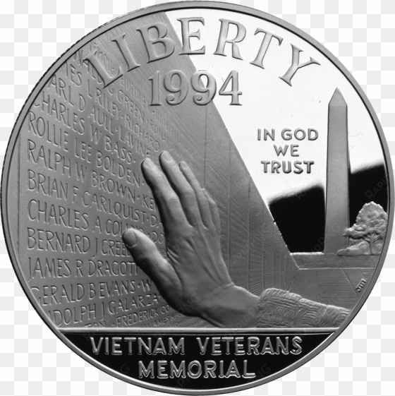 1994 vietnam veterans war memorial commemorative silver - 1994 vietnam veterans memorial silver proof
