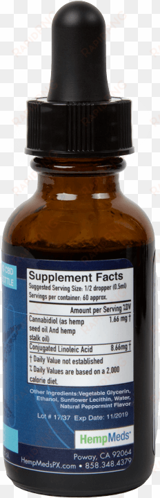 1oz peppermint cbd hemp oil drops - cannabidiol