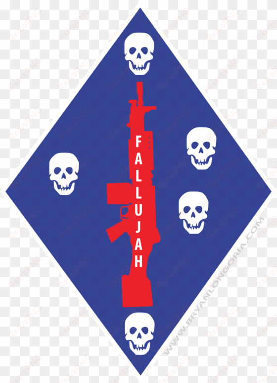 1st marine division unit logo fallujah - 1st marine division iraq logo
