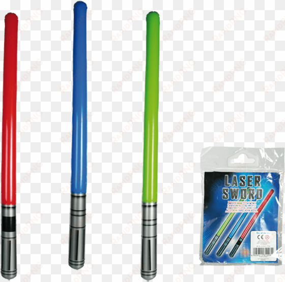 2 inflatable laser swords - green, blue or red