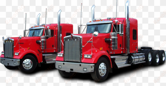 2 red trucks - kenworth trucks