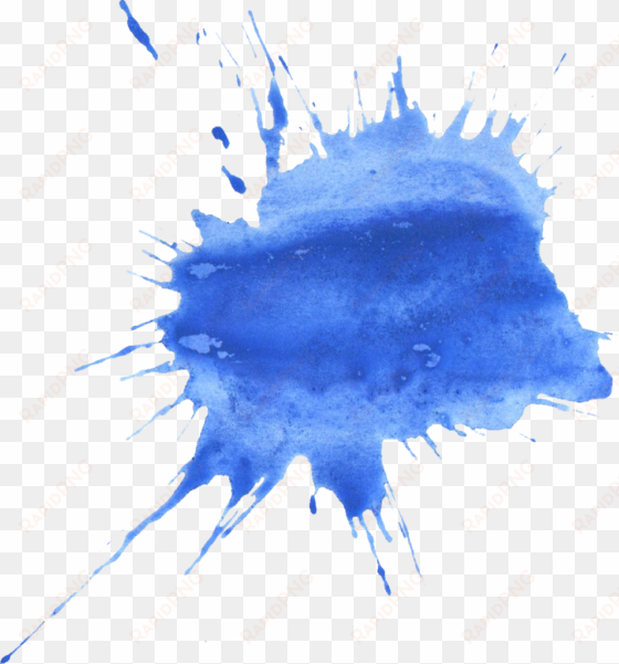 20 blue watercolor splatter - watercolor painting