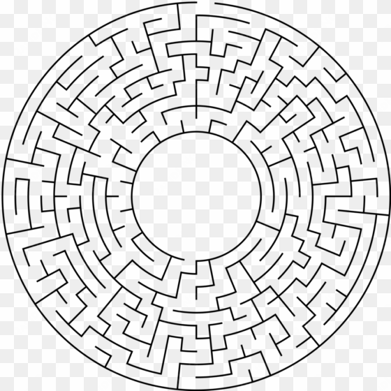 20, circular maze d - circle maze drawing transparent