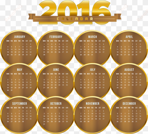 2016 calendar png