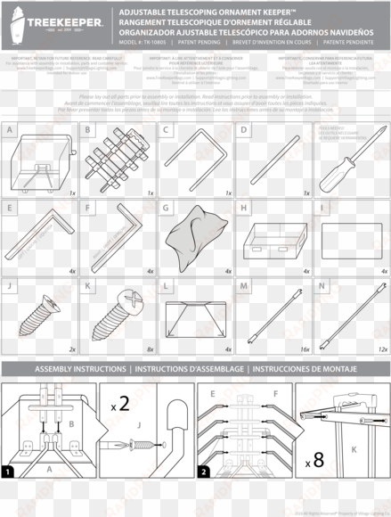 2016 telescoping ornamentkeeper™ - diagram