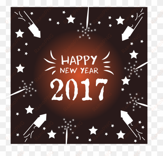 2017 happy new year 1 - happy new year 2017 fireworks karte