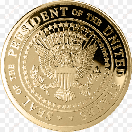 2017 series i gold plated trump inauguration ltd - us presidential seal coin