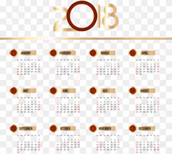2018 calendar transparent clip art png image - 2018 calendar png high resolution