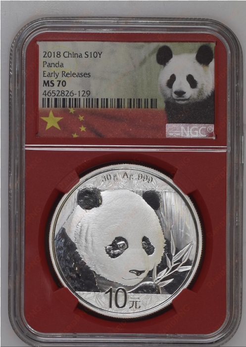 2018 chinese panda 30 gram silver coin ms-70 ngc - silver