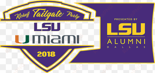 2018 lsu-miami kickoff tailgate party - team sports america ncaa 12-1/2 in. x 18 l flag stand