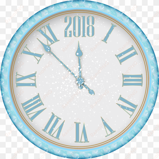 2018 New Year Snowy Clock Png Clip Art - Old Clock Numbers transparent png image
