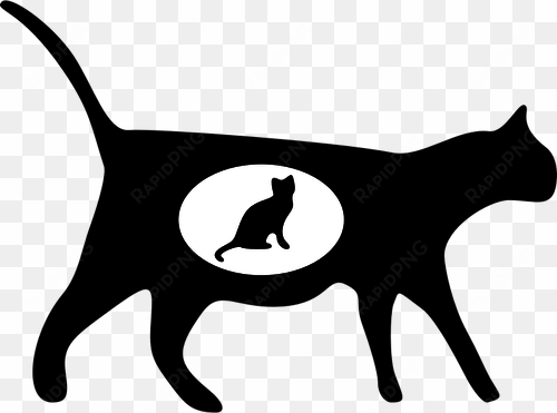21470 black cat silhouette clip art free public domain - transparent background cats clipart