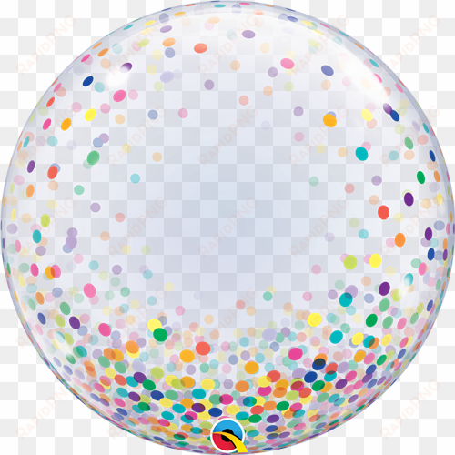 24" deco bubble colourful confetti dots - deco bubble