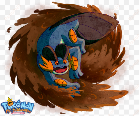 #260 swampert used muddy water and surf in our pokemon - digital art