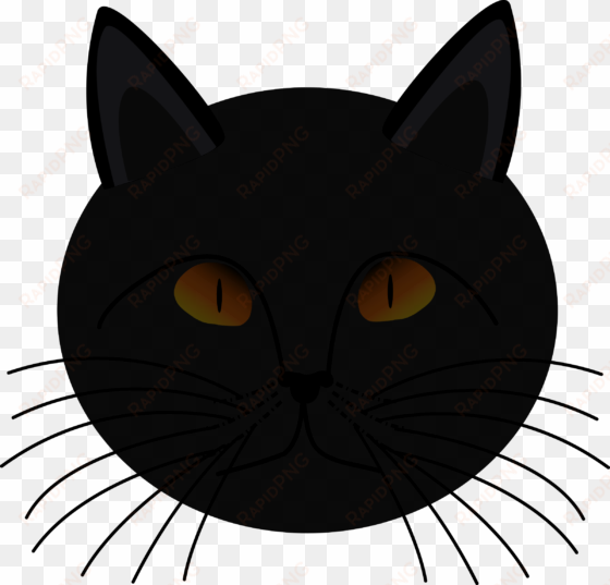 28 collection of black cat face clipart - cat face animated