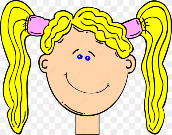 28 collection of blonde girl clipart png - clip art pig tails