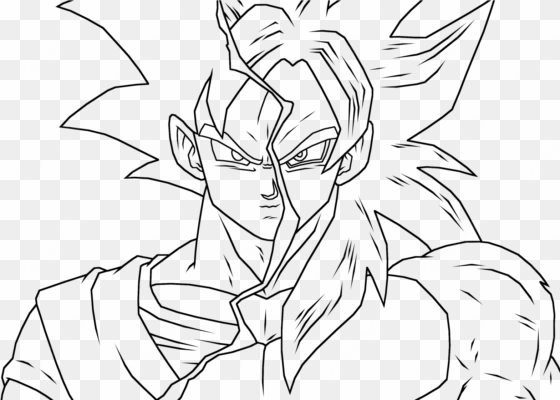 28 collection of dbz ssj4 drawing - dragon ball super outline